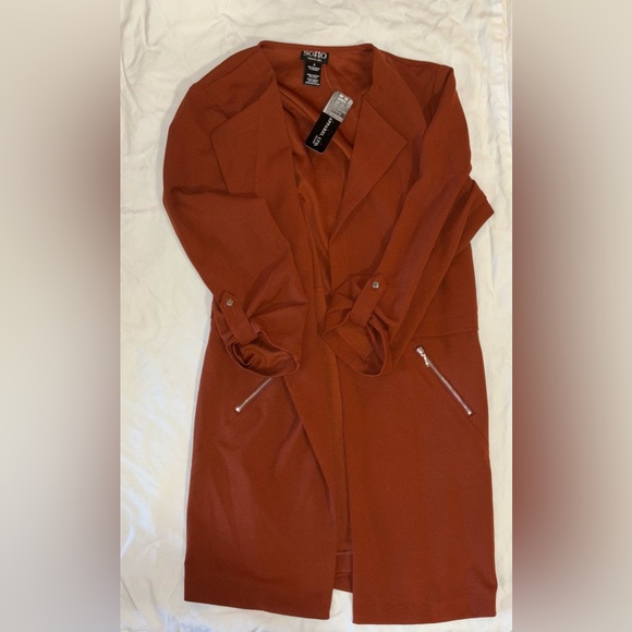 Auburn mid-length cardigan/blazer with quarter sleeves. Size small. - Picture 1 of 3